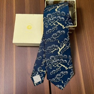 CLASSIC TIE - PEARLWOOD INDIGO - 154cm x 8cm 